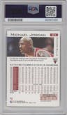 Michael Jordan from the 1997-98 Fleer set graded by PSA and given an overall grade of 9.