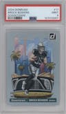 Brock Bowers from the 2024 Donruss set graded by PSA and given an overall grade of 9.