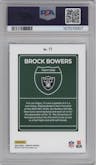 Brock Bowers from the 2024 Donruss set graded by PSA and given an overall grade of 9.