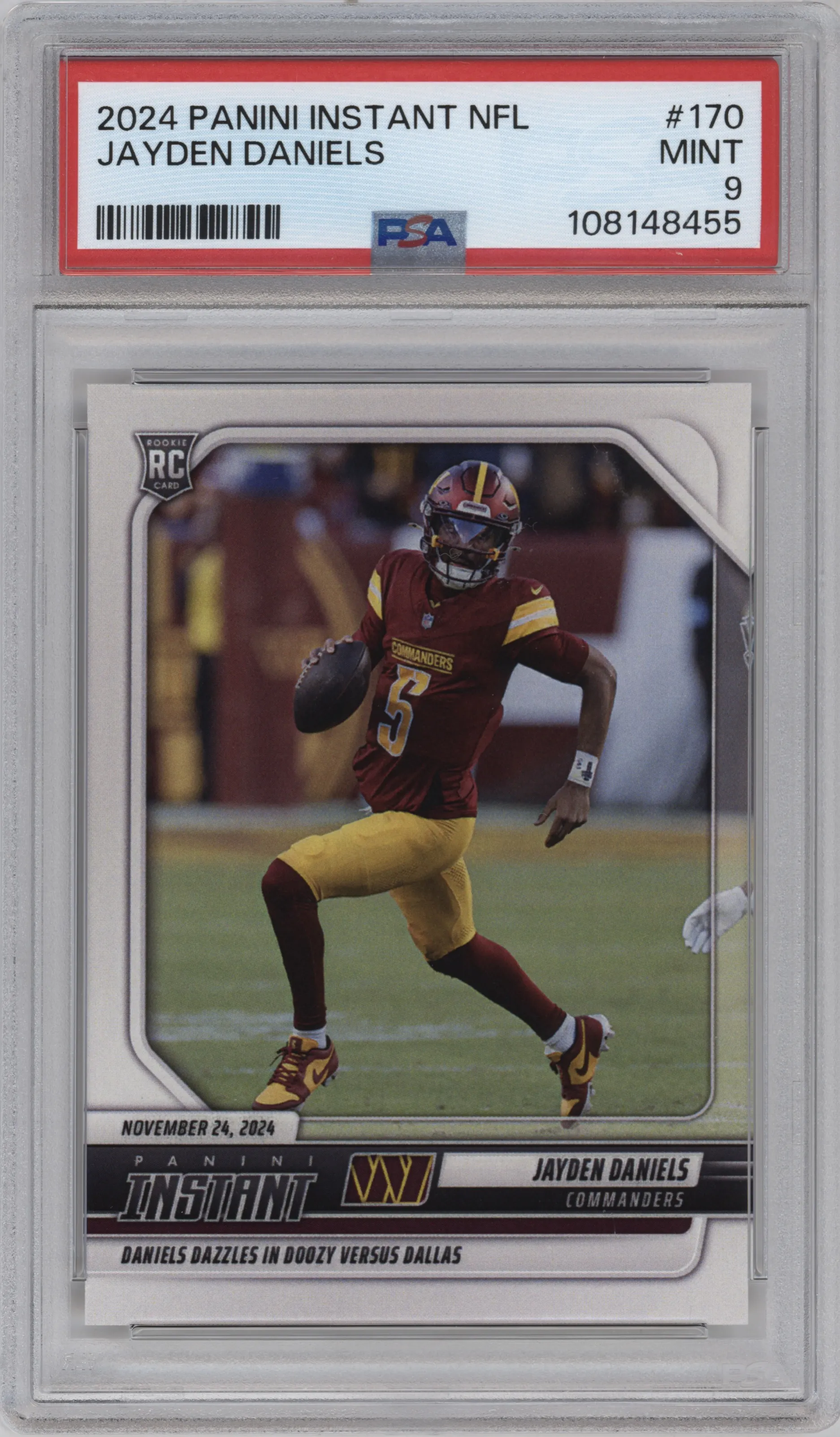 2024 Panini Instant NFL Jayden Daniels PSA 9