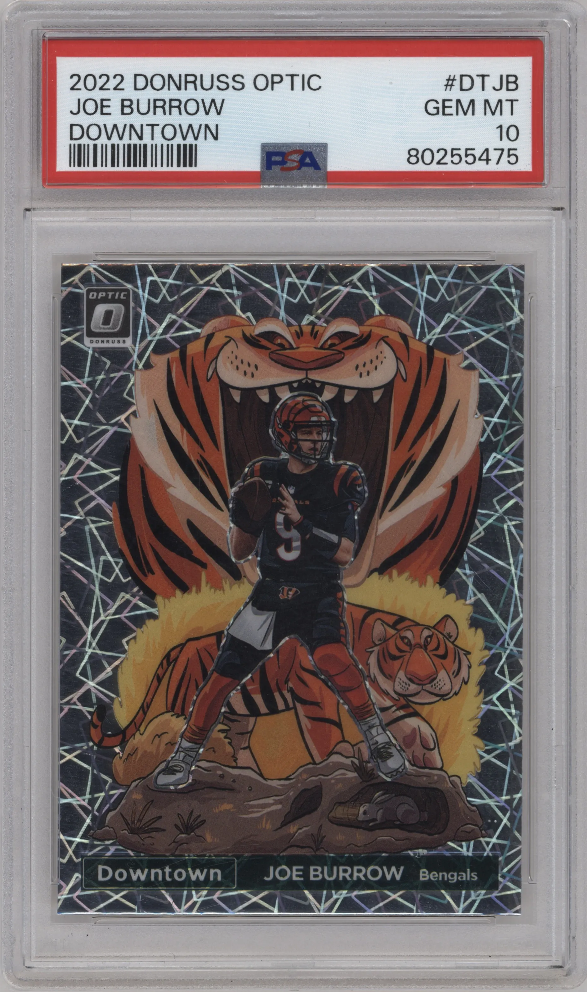 2022 Panini Donruss Optic Downtown Joe Burrow #DT-JB PSA 10