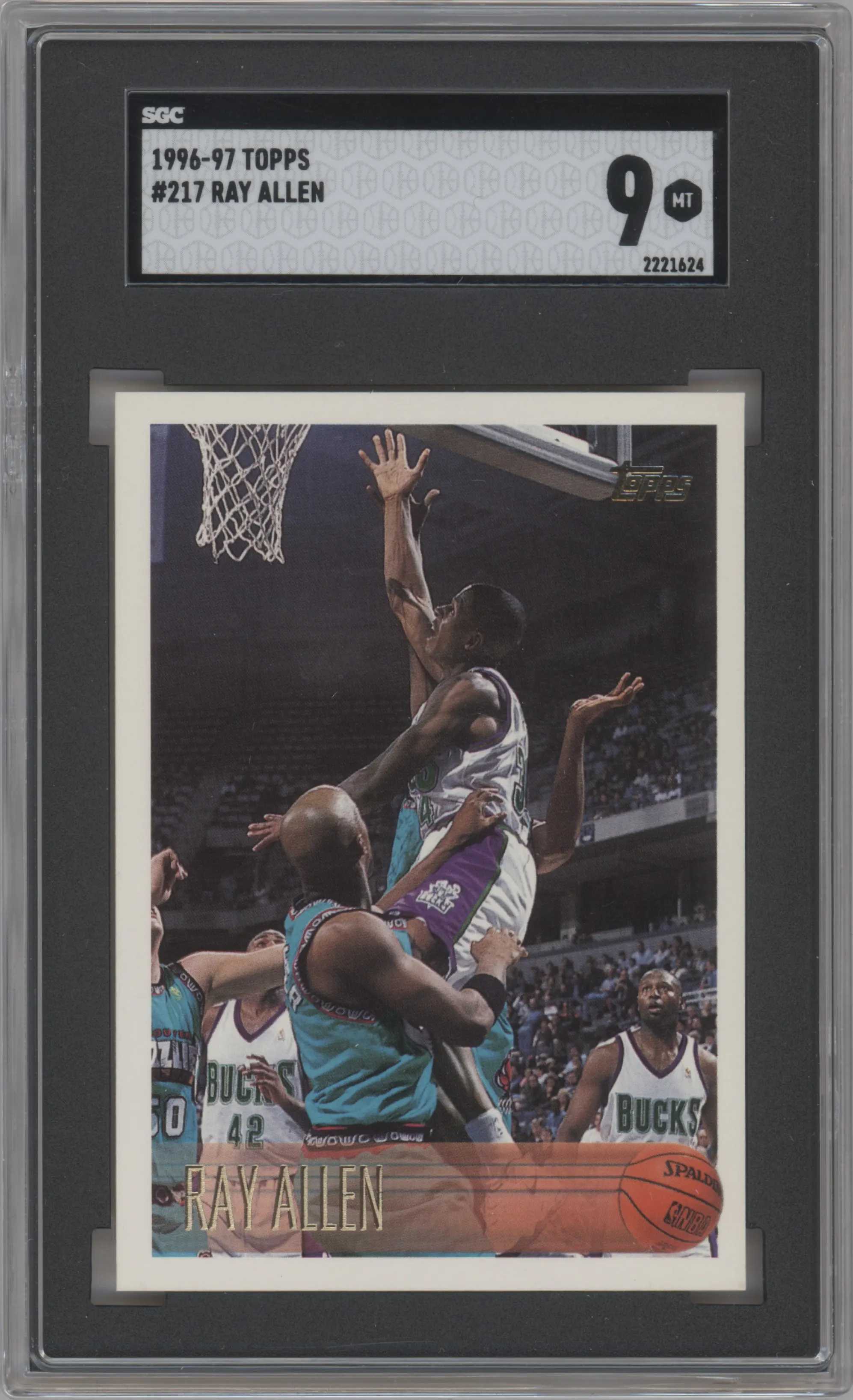 1996 Topps Ray Allen #217 SGC 9
