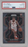 Jalen Green from the 2021-22 Panini Prizm  set graded by PSA and given an overall grade of 10.