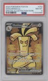 Gholdengo ex from the 2023 Pokemon SV set graded by PSA and given an overall grade of 8.