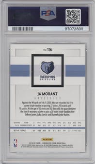 Ja Morant from the 2019-20 Panini Chronicles  set graded by PSA and given an overall grade of 9.