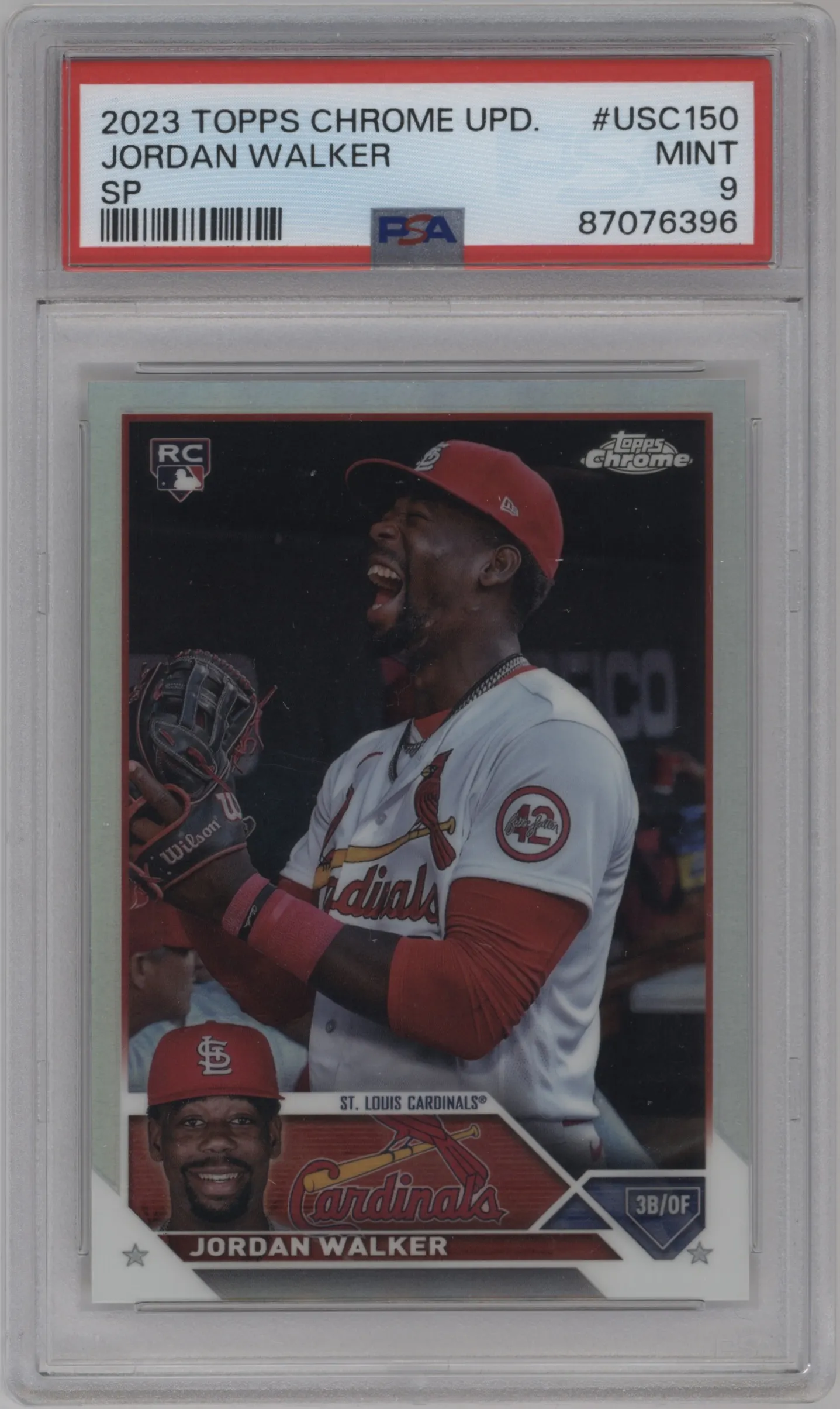 2023 Topps Chrome Update Variation Jordan Walker PSA 9