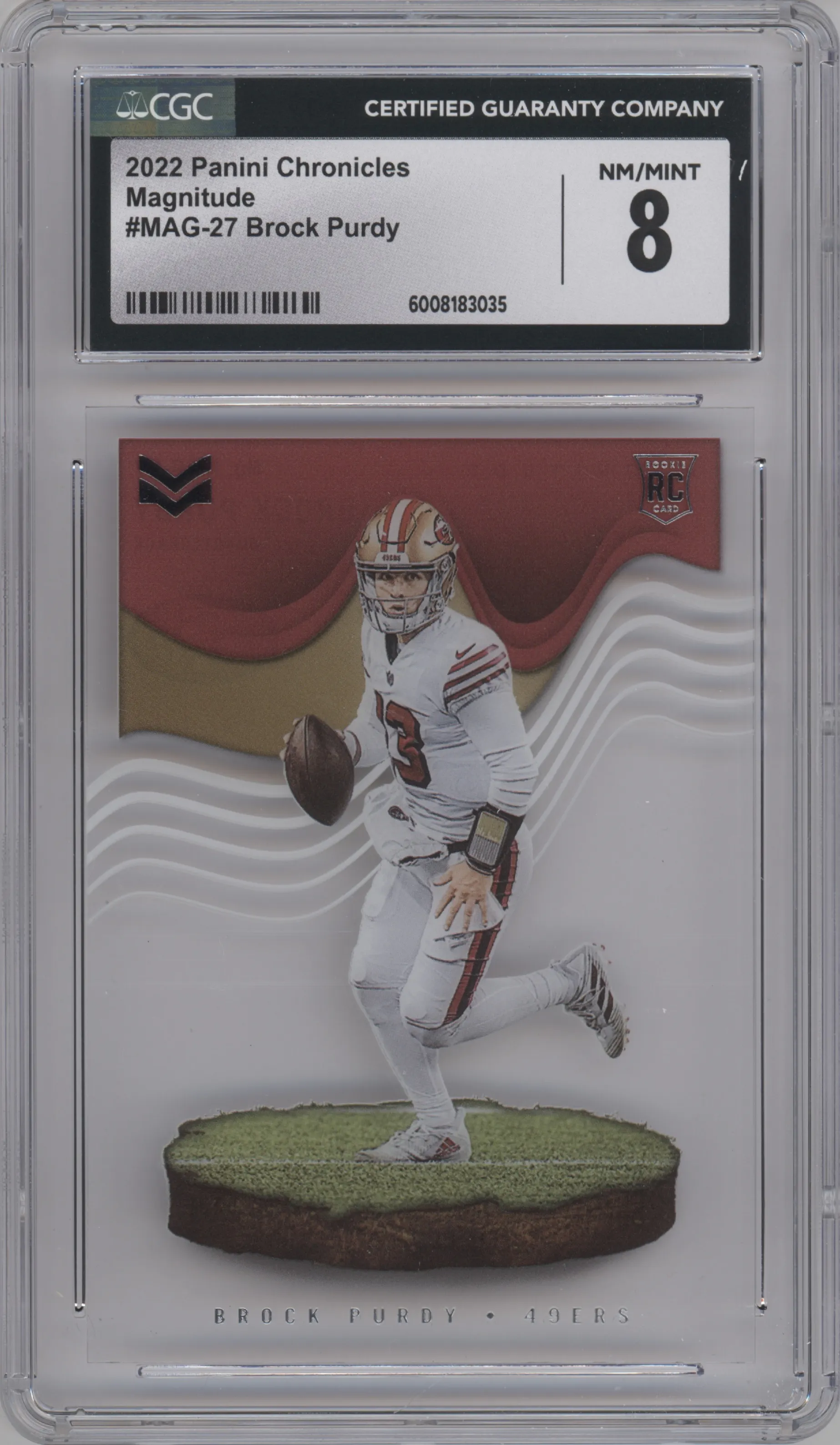 2022 Panini Chronicles Magnitude Brock Purdy CGC 8