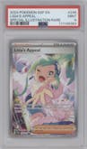 Lisia's Appeal from the 2024 Pokemon SV set graded by PSA and given an overall grade of 9.
