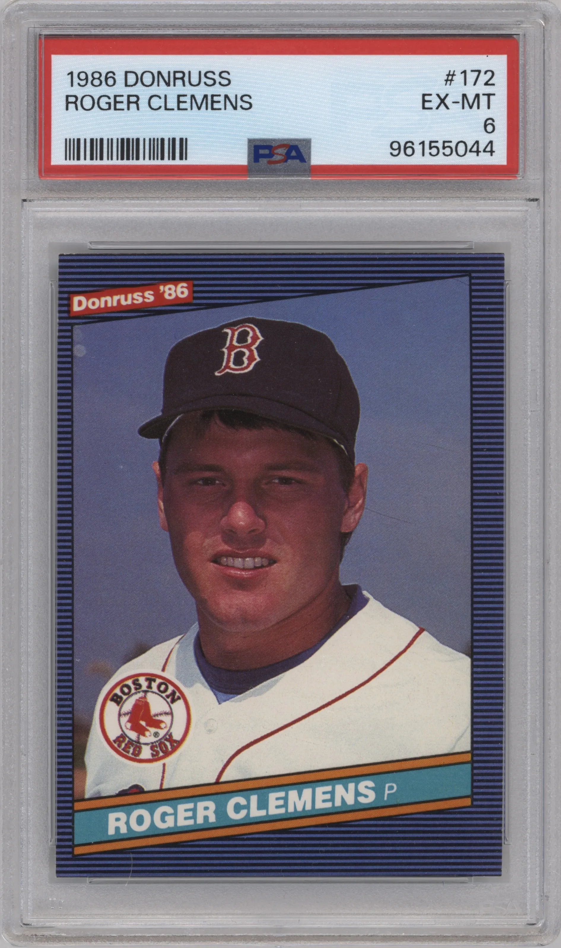 1986 Donruss Roger Clemens #172 PSA 6