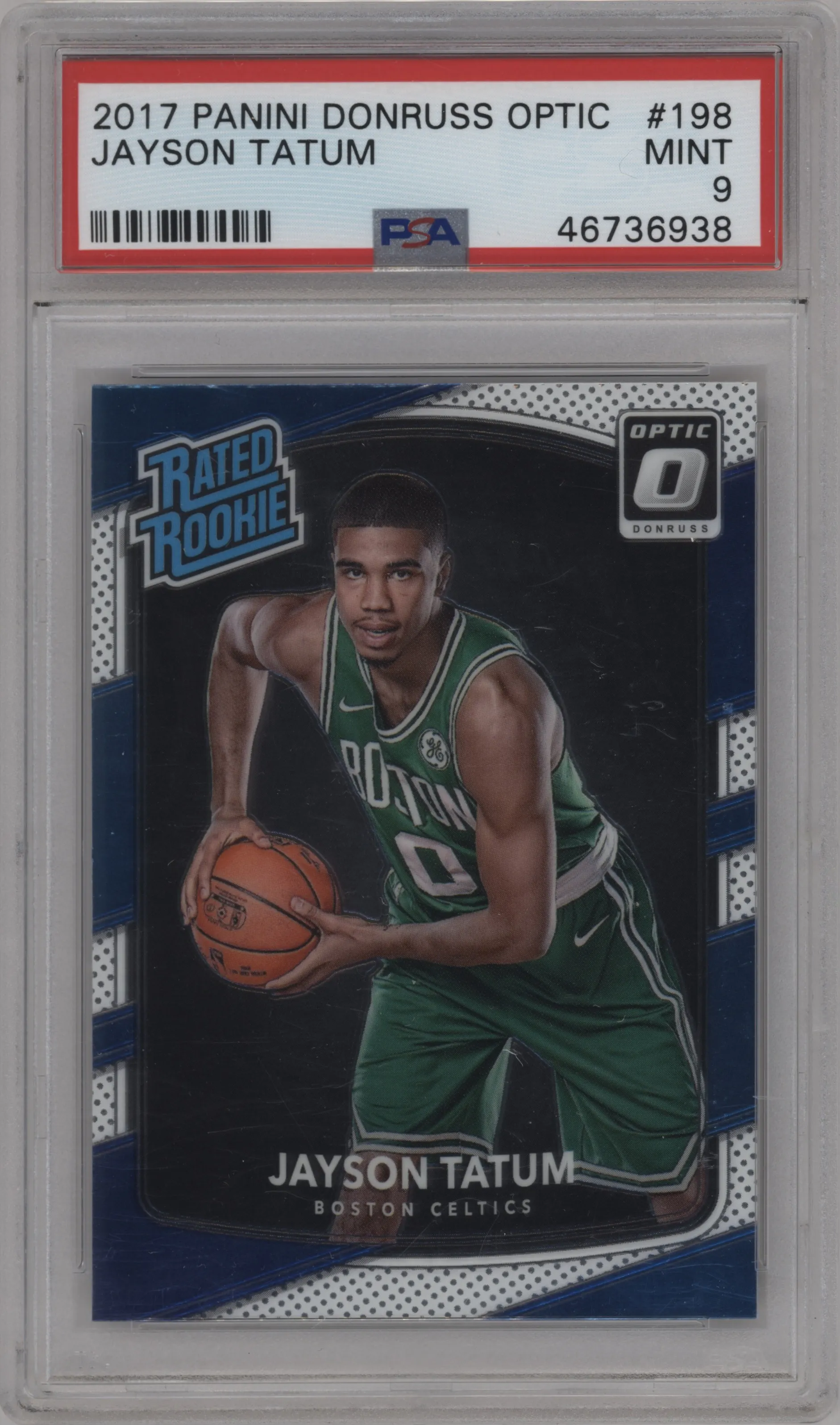 2017 Panini Donruss Optic Rated Rookie Jayson Tatum PSA 9