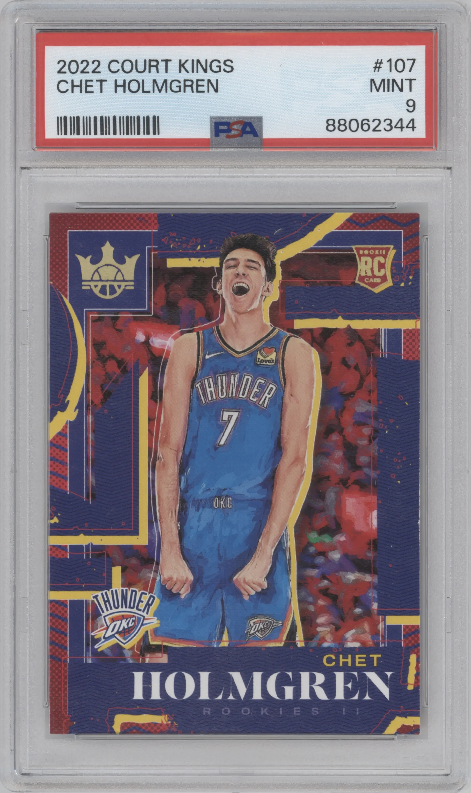 2022 Panini Court Kings Rookies II Chet Holmgren PSA 9