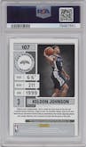 Keldon Johnson from the 2019-20 Panini Contenders set graded by PSA and given an overall grade of 9.