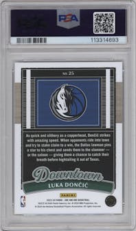 Luka Doncic from the 2023-24 Panini One and One set graded by PSA and given an overall grade of 10.