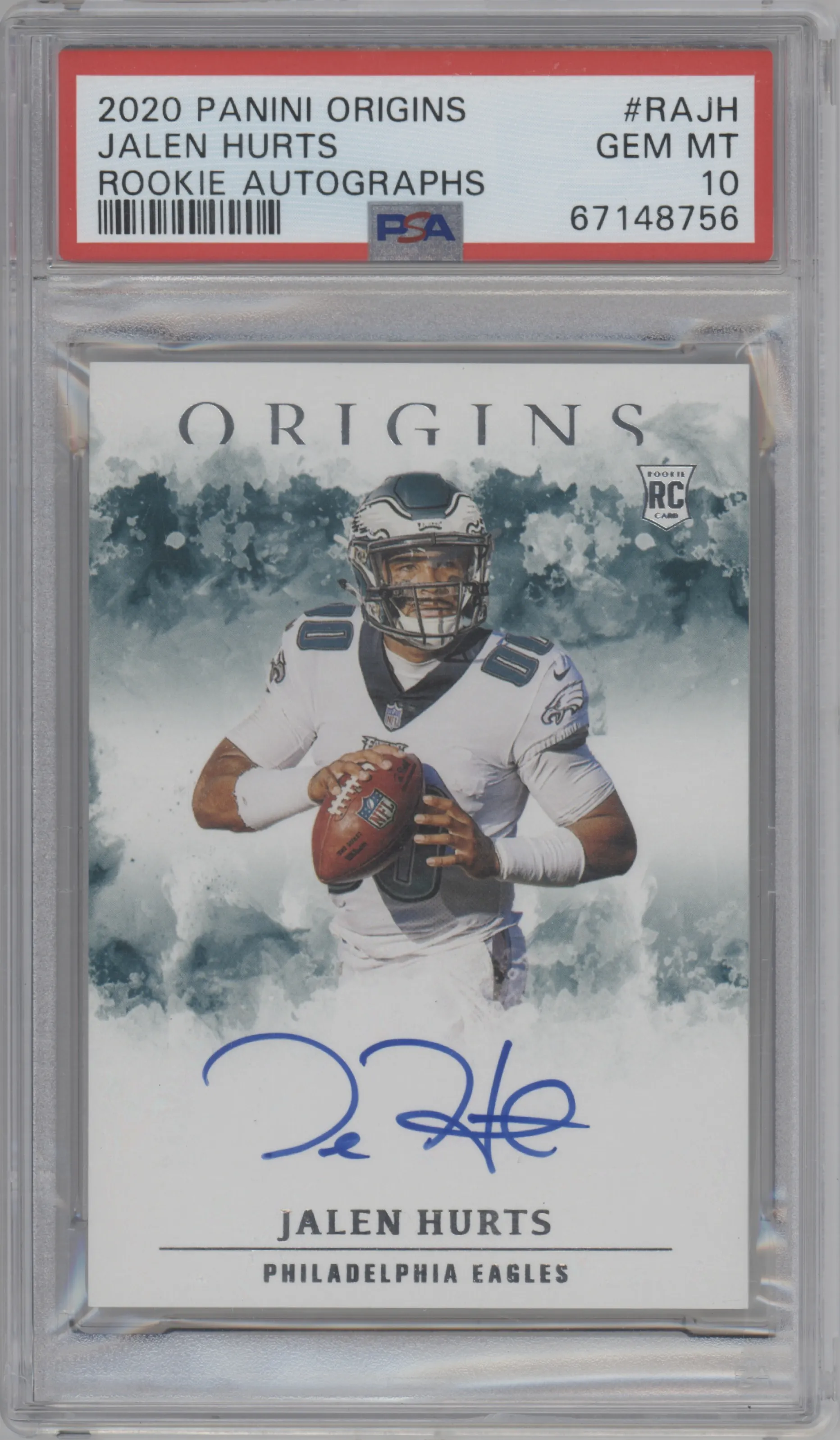 2020 Panini Origins Rke.Auto Jalen Hurts #RA-JH PSA 10