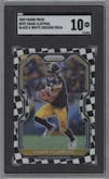 Chase Claypool from the 2020 Panini Prizm set featuring a Black & White Checker parallel graded by SGC and given an overall grade of 10.