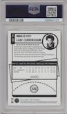 Cade Cunningham from the 2021-22 Panini NBA Hoops set featuring a Yellow parallel graded by PSA and given an overall grade of 10.