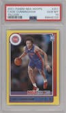 Cade Cunningham from the 2021-22 Panini NBA Hoops set featuring a Yellow parallel graded by PSA and given an overall grade of 10.