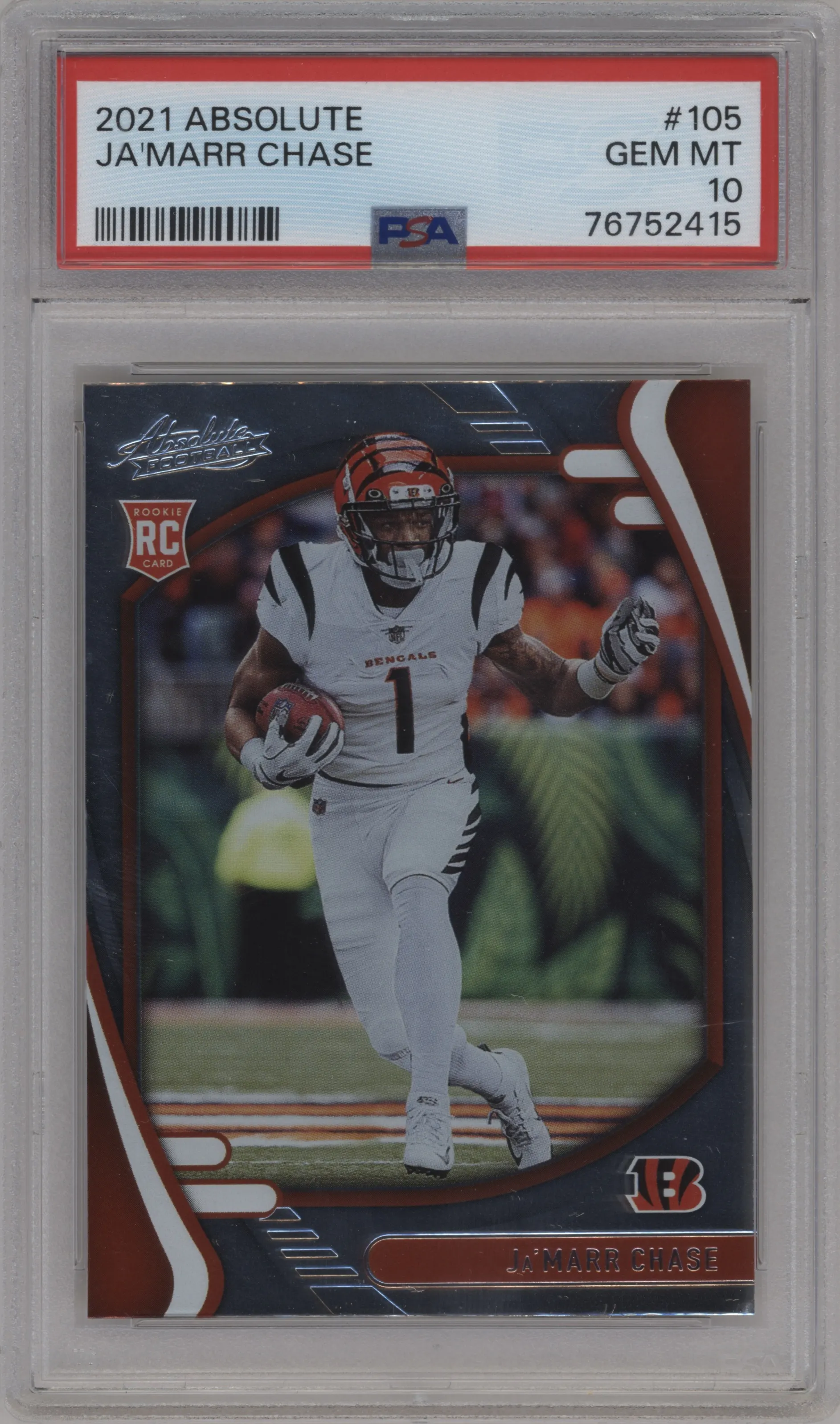 2021 Panini Absolute Ja'Marr Chase #105 PSA 10