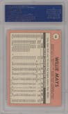 Willie Mays from the 1969 Topps set graded by PSA and given an overall grade of 8.
