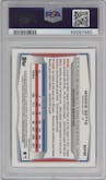 Mookie Betts from the 2014 Bowman set graded by PSA and given an overall grade of 9.