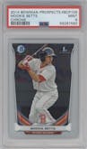 Mookie Betts from the 2014 Bowman set graded by PSA and given an overall grade of 9.