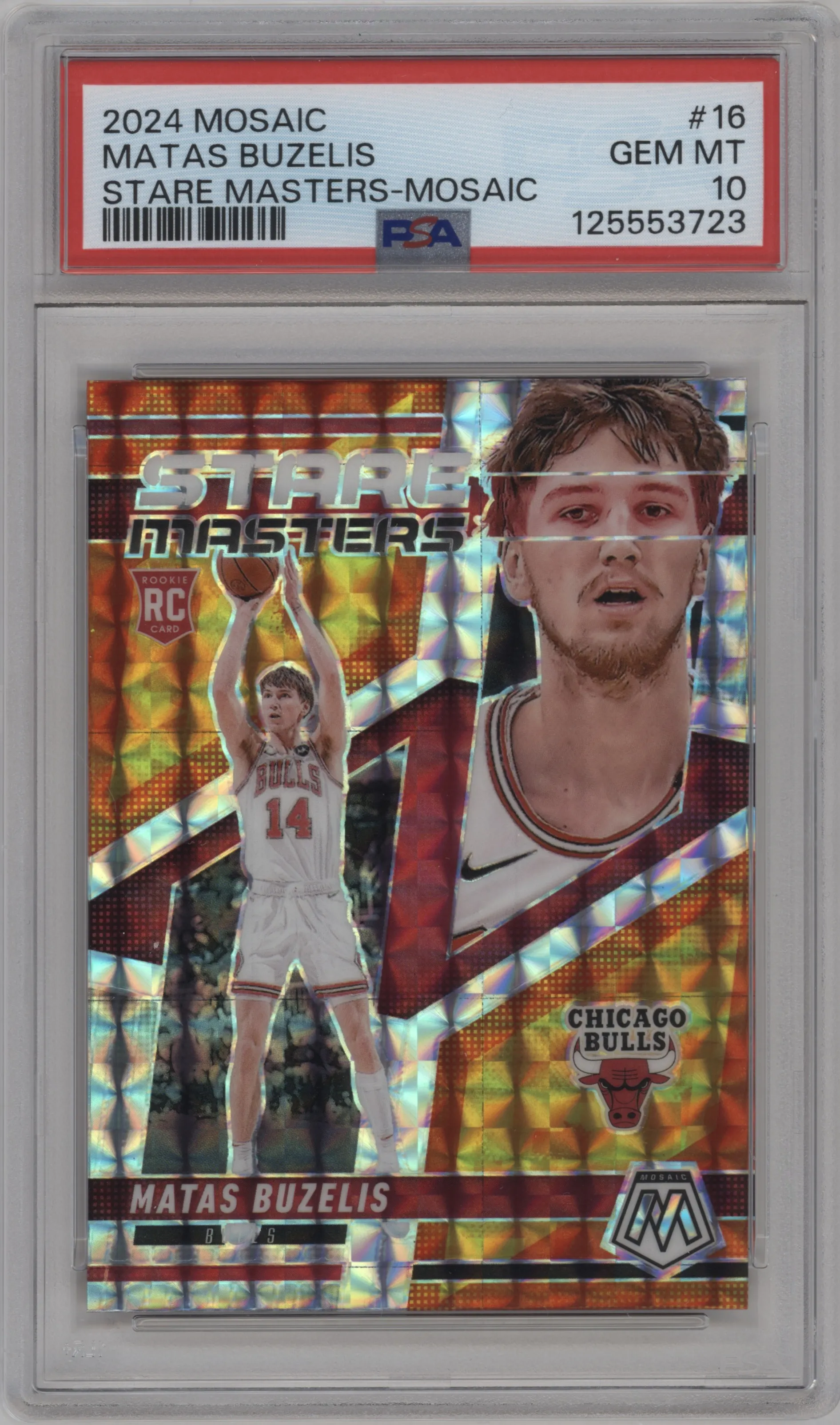 2024 Panini Mosaic Stare Masters Matas Buzelis Mosaic #16 PSA 10