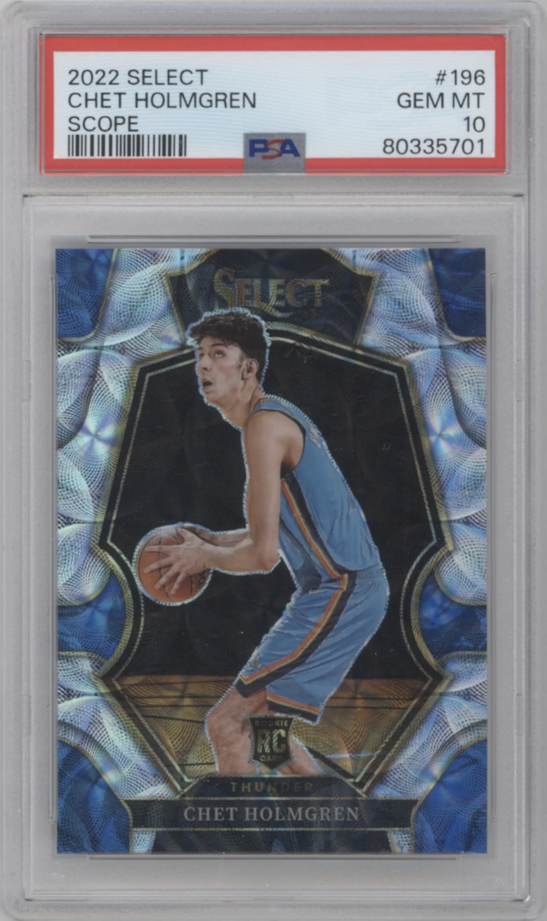 2022 Panini Select Pre.Lvl. Chet Holmgren Scope PSA 10