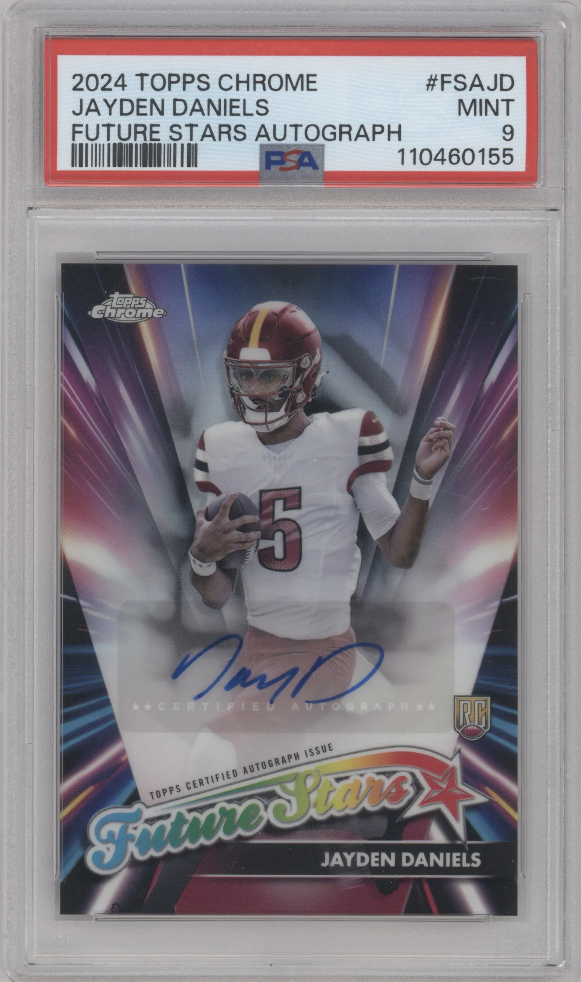 2024 Topps Chrome Future Stars Auto Jayden Daniels #FSA-JD PSA 9