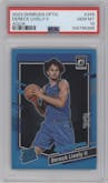Dereck Lively II from the 2023-24 Donruss Optic set featuring a Aqua parallel graded by PSA and given an overall grade of 10.