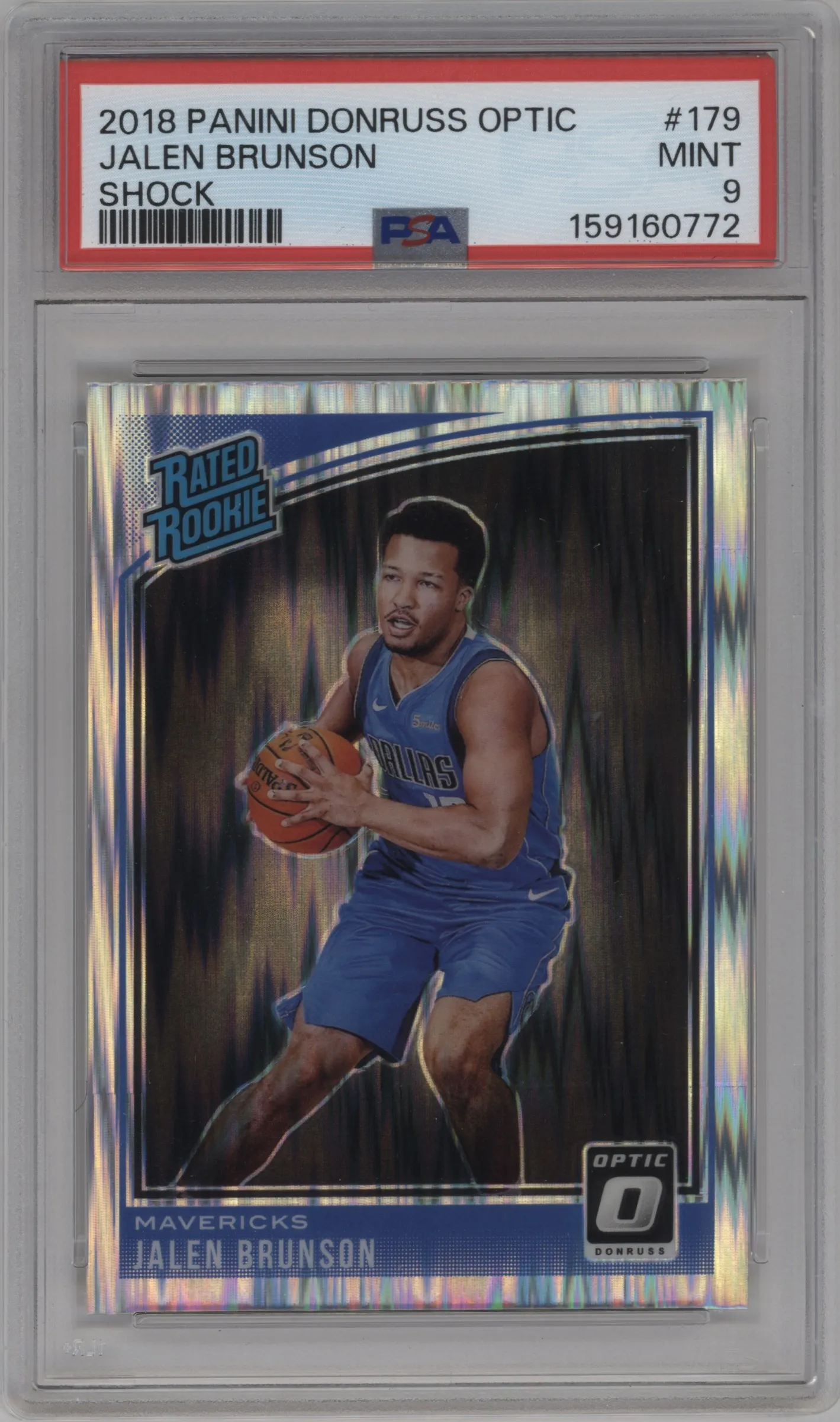 2018 Panini Donruss Optic Rated Rookie Jalen Brunson Shock #179 PSA 9