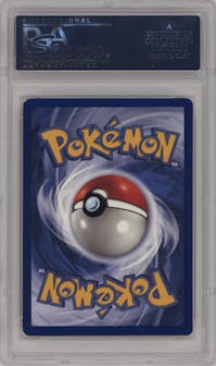 Growlithe from the 1999 Pokemon set graded by PSA and given an overall grade of 9.
