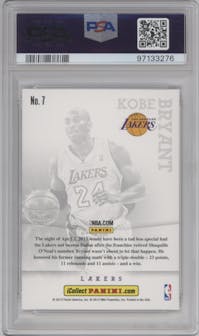 Kobe Bryant from the 2013 Panini National Sports Collectors Convention set graded by PSA and given an overall grade of 10.