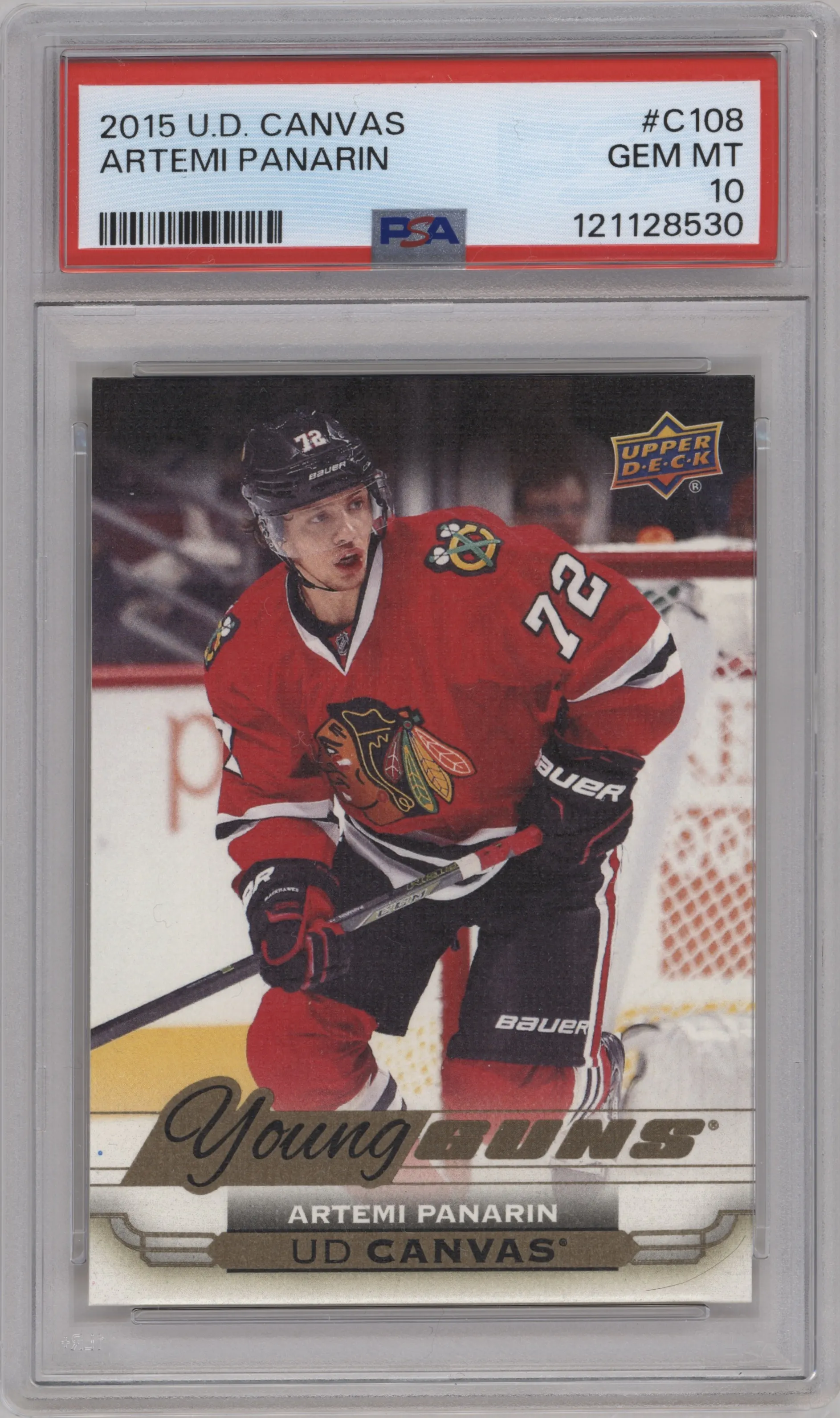 2015 Upper Deck UD Canvas Young Guns Artemi Panarin #C108 PSA 10