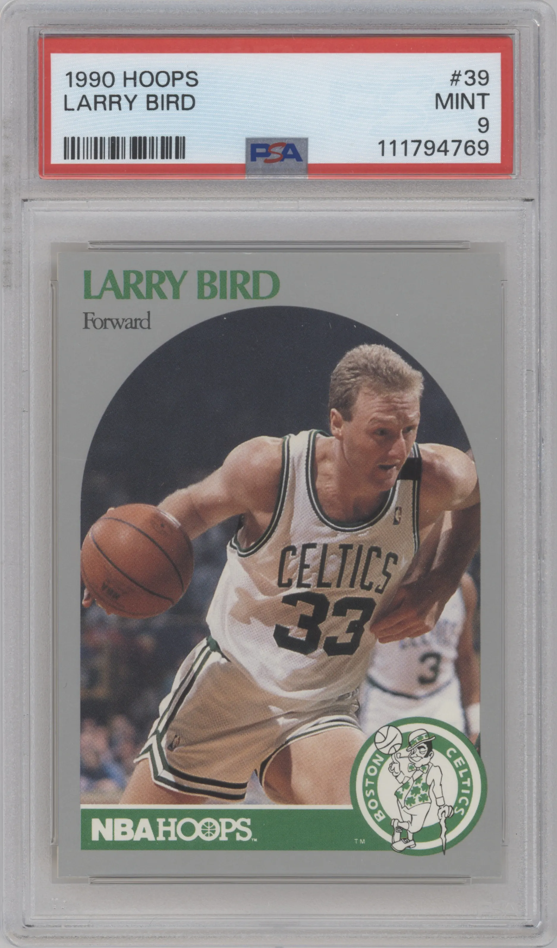 1990 NBA Hoops Larry Bird #39 PSA 9