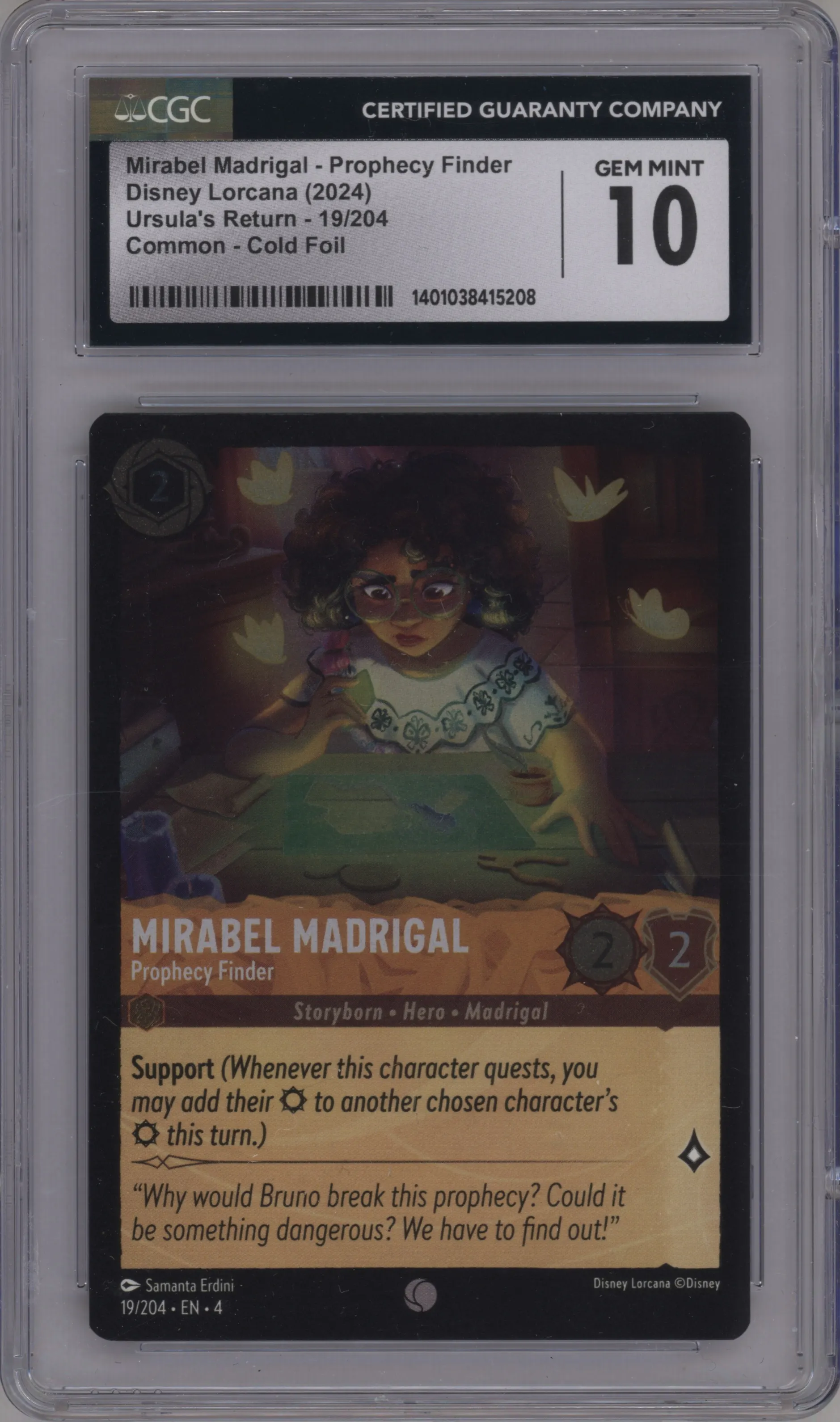 2024 Disney Lorcana Ursula's Return Mirabel Madrigal Foil CGC 10