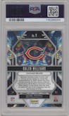 Caleb Williams from the 2024 Panini Prizm set featuring a Green Ice Prizm parallel graded by PSA and given an overall grade of 9.