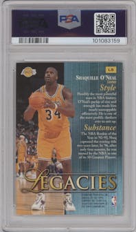 Shaquille O'Neal from the 1998-99 Topps set graded by PSA and given an overall grade of 9.