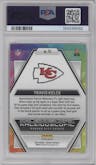 Travis Kelce from the 2024 Panini Mosaic set graded by PSA and given an overall grade of 10.