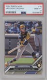 Jackson Chourio from the 2024 Topps Now set graded by PSA and given an overall grade of 10.