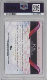Bo Nix from the 2024 Topps Chrome set graded by PSA and given an overall grade of 10.