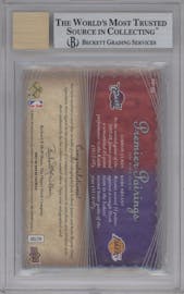 LeBron James/Kobe Bryant  from the 2007-08 Upper Deck Premier set graded by Beckett and given an overall grade of 9.