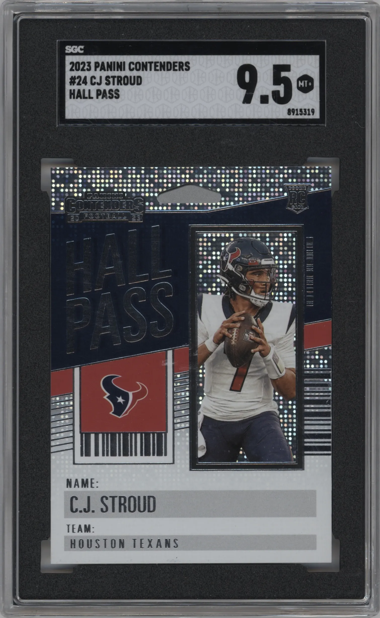 2023 Panini Contenders Hall Pass C.J. Stroud #24 SGC 9.5