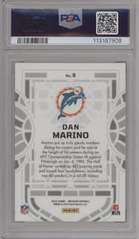 Dan Marino from the 2024 Panini Obsidian set graded by PSA and given an overall grade of 10.
