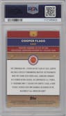 Cooper Flagg from the 2024 Topps Chrome McDonald's All-American set featuring a RayWave Refractor parallel graded by PSA and given an overall grade of 9.