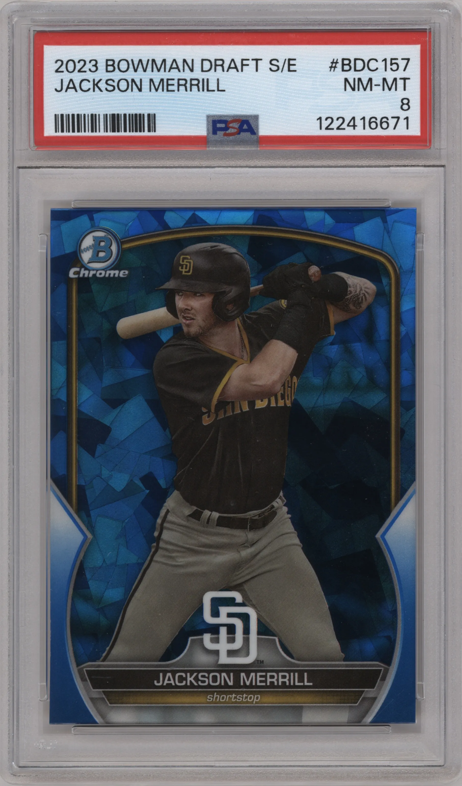 2023 Bowman Draft Sapphire Jackson Merrill PSA 8