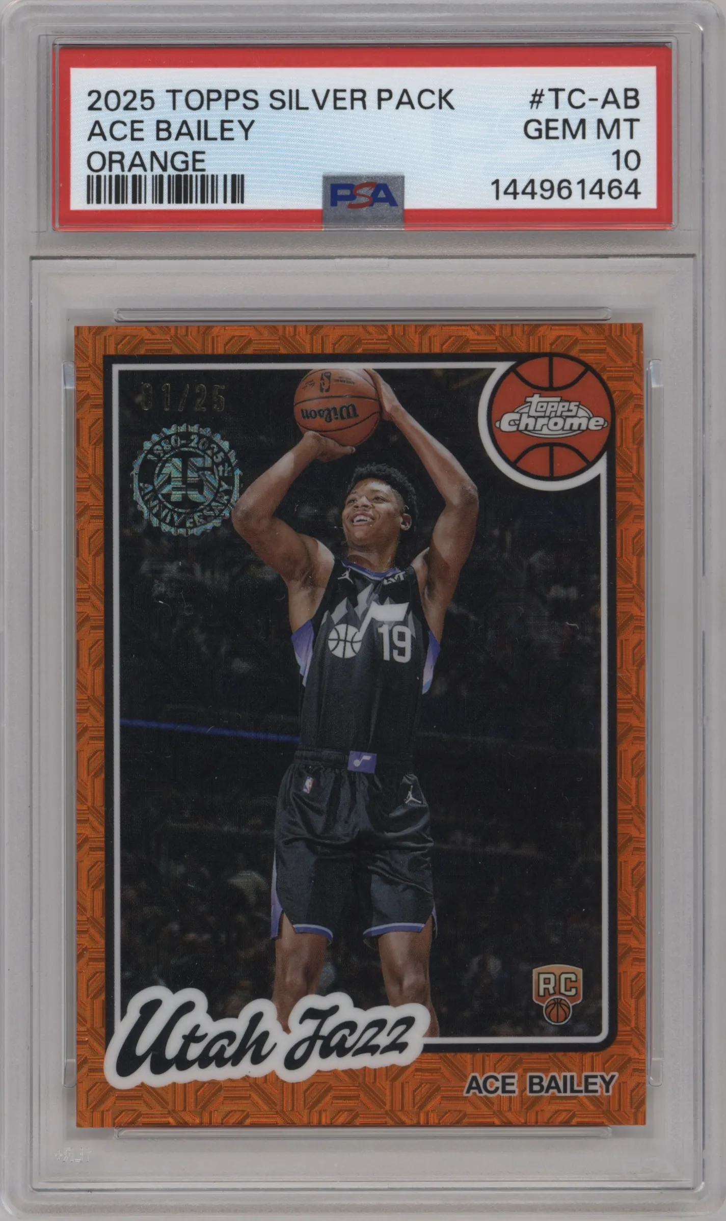 2025 Topps 1980-81 TC. Ace Bailey Silver Pack Orange #TC-AB PSA 10