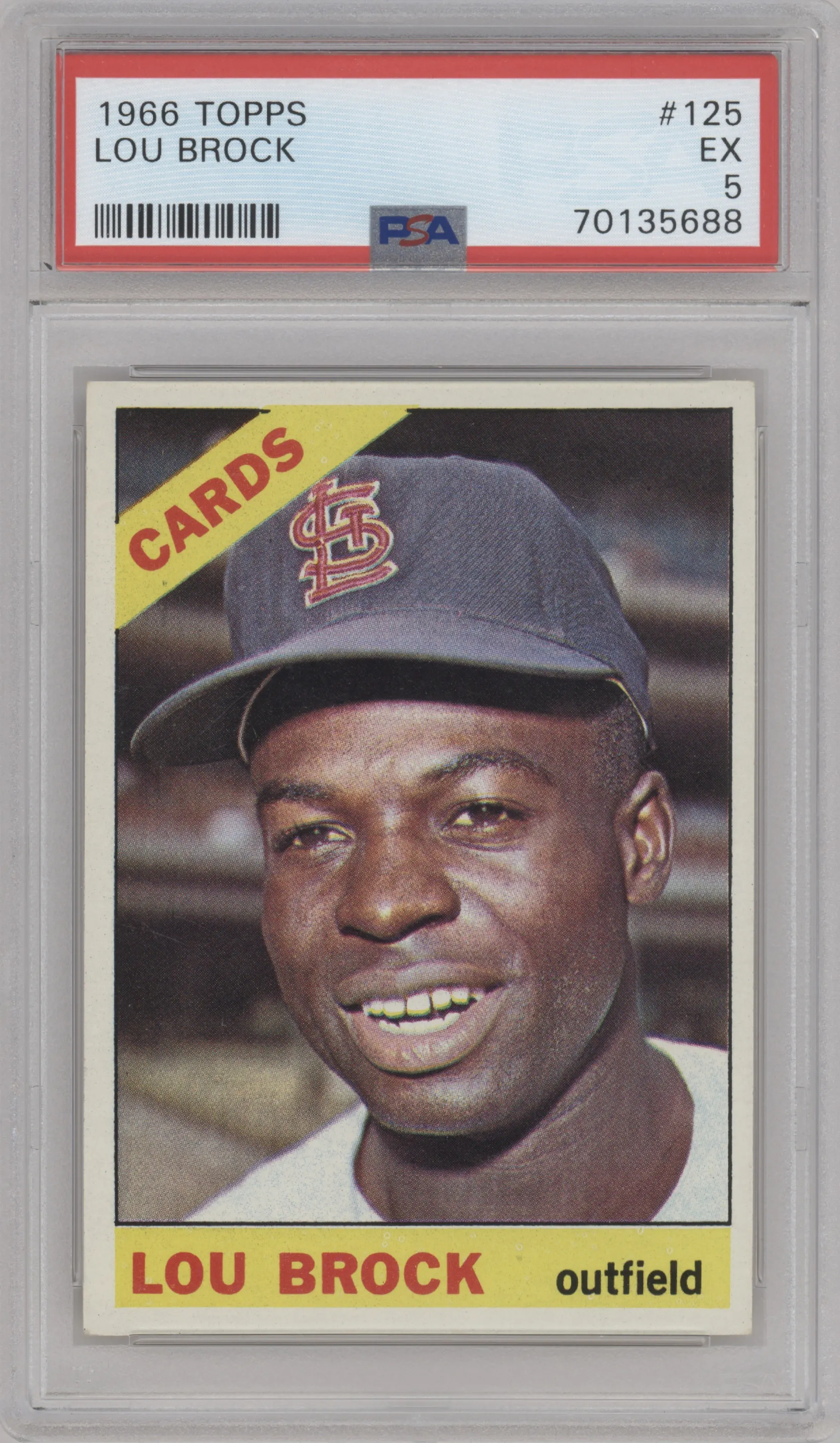 1966 Topps Lou Brock #125 PSA 5