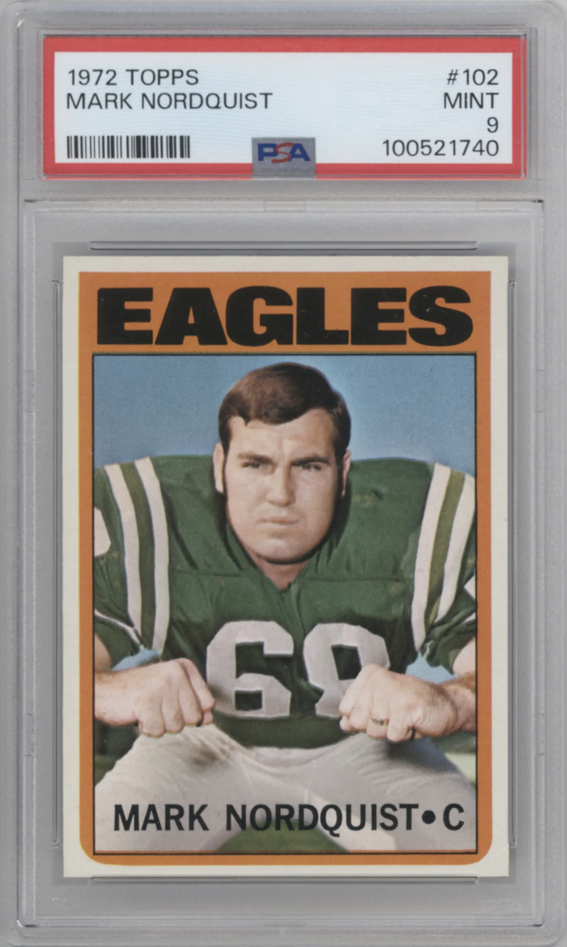 1972 Topps Mark Nordquist #102 PSA 9
