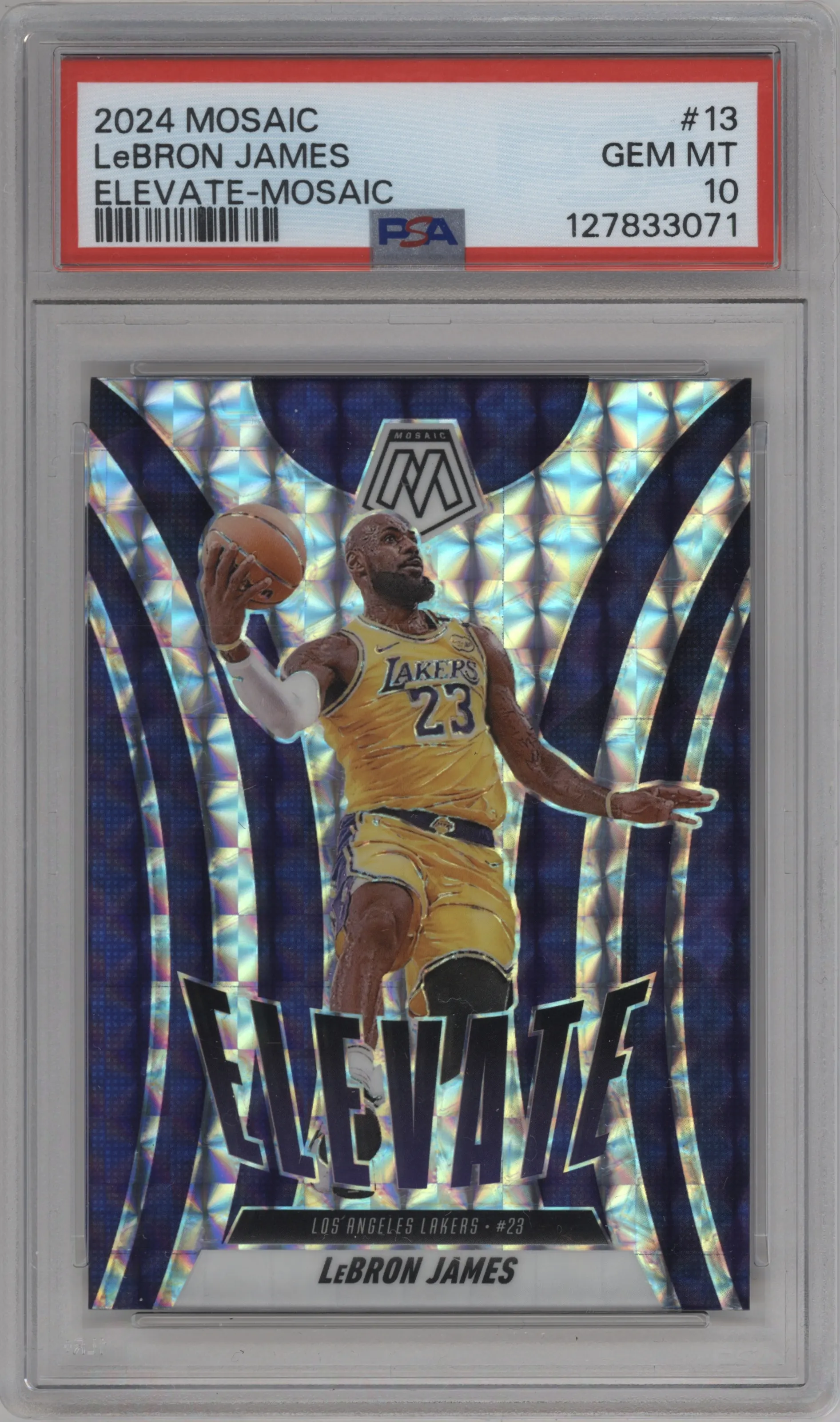 2024 Panini Mosaic Elevate LeBron James Mosaic PSA 10