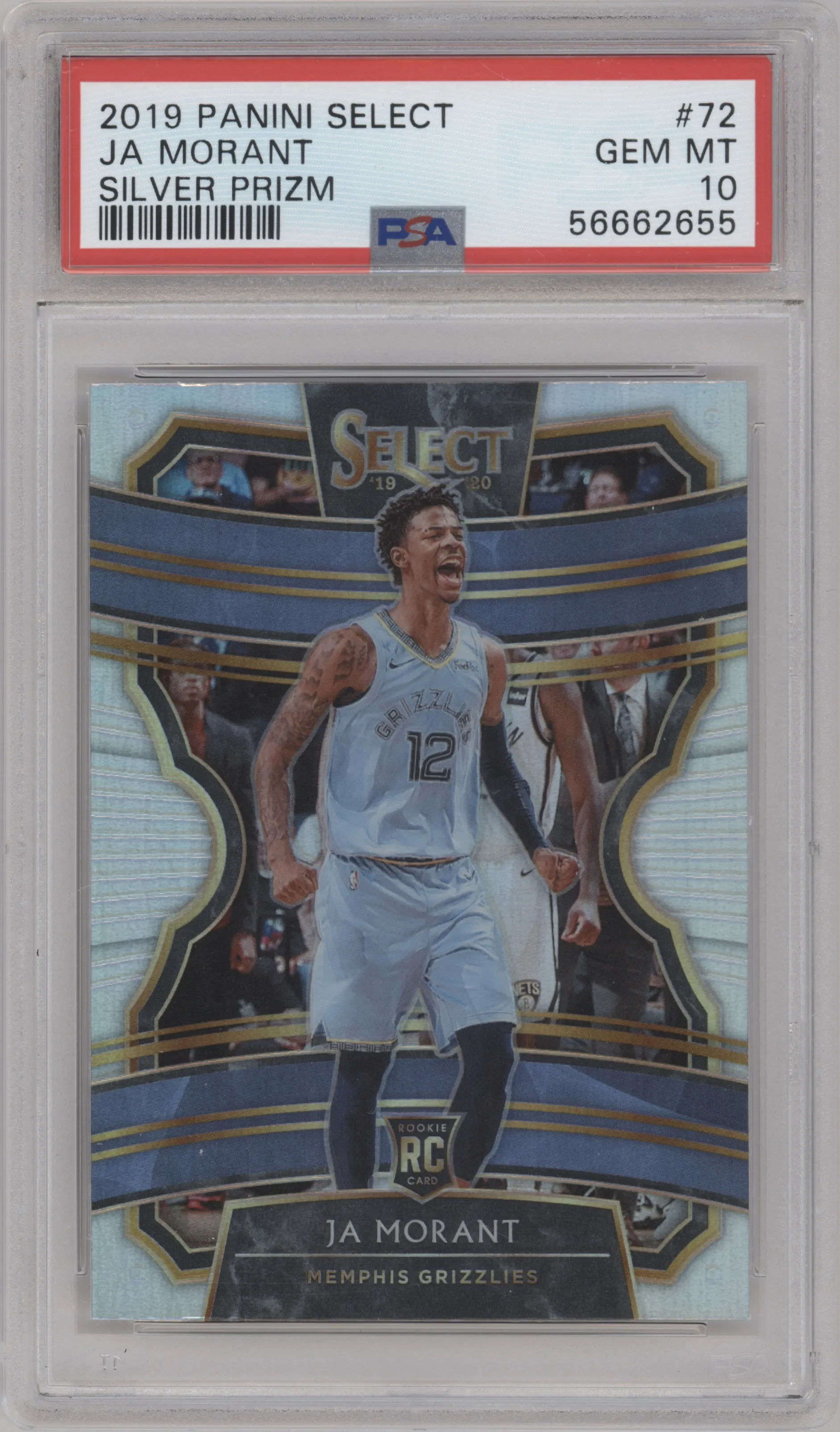 2019 Panini Select Ja Morant Silver Prizm #72 PSA 10